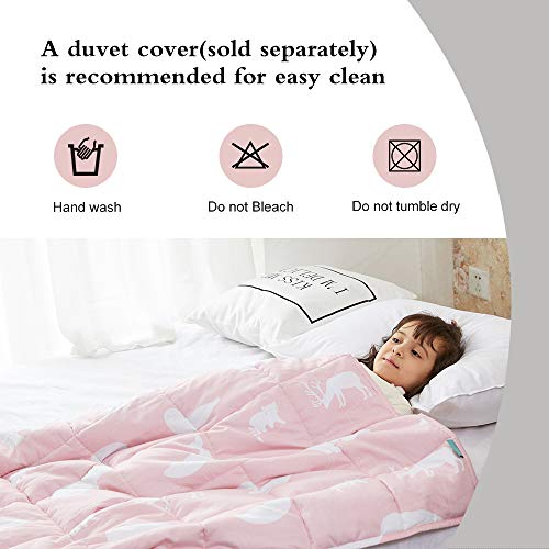 Weighted Idea Weighted Blanket for Kids 5 lbs | 36" x 48" | Cotton | Pink Animal | for Kids and Teens
