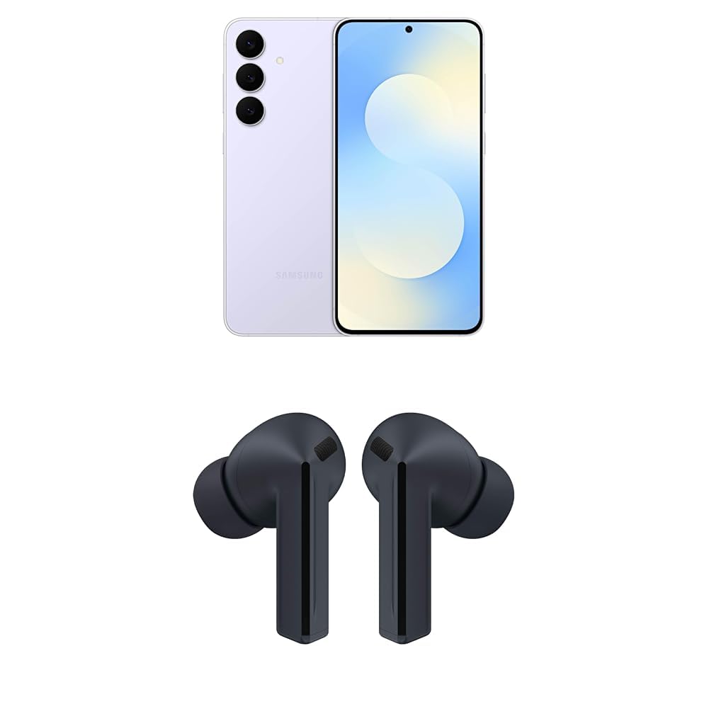 Samsung Galaxy S25 FE 256GB Unlocked AI Smartphone, Icyblue w/Galaxy Buds 3 FE True Wireless Bluetooth Earbuds, Black Image