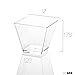 Ilyapa 2oz Plastic Dessert Cups - 50 Pack Mini Dessert Cups with Spoons - Clear Reusable Small Appetizer Cup for Cheesecake Shooters, Chocolate Mousse, Parfait - Party and Catering Supplies - Square