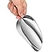 Goplus 2PCS Ice Scoop, 12oz Cast Aluminum Food Candy Scooper Flat Bottom, Perfect for Kitchen Bar Party Wedding, Set of Two (Silver)