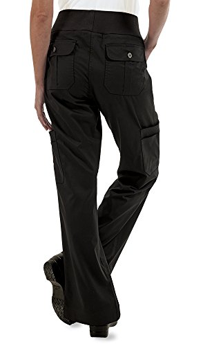 Women's Yoga Cargo Chef Pant (XS-3X) (X-Small) Black