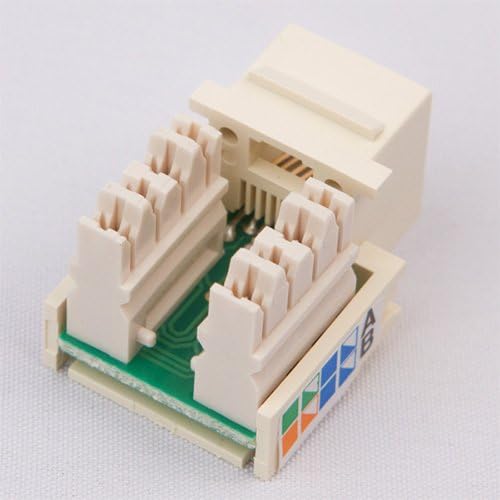 TE Connectivity 406372-1 Amp/Tyco/Commscope NetConnect Cat5e 110 RJ45 Jack, Almond