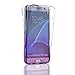 Houshine s7edgecase Galaxy S7 Edge Case (Front Plus Back Cover Gel Series), Shock-Proof TPU 360 Degree Protective Clear Crystal Rubber Soft Ombre Case Cover - Blue Purple and Glitter Bling