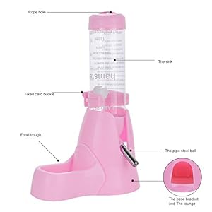 ShareWe Bottiglia d'Acqua Animali Distributore Automatico di Acqua per Roditori Coniglietto Ferret Criceti Porcellini d…