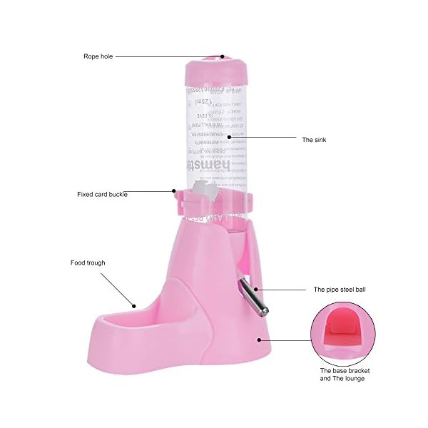 ShareWe Bottiglia d'Acqua Animali Distributore Automatico di Acqua per Roditori Coniglietto Ferret Criceti Porcellini d…