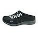 Ryka Womens Freelance Suede Tweed Inset Mules Black 8 Medium
