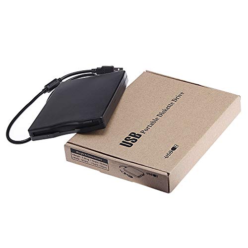 Usee 3.5" USB Floppy Disk 1.44MB External FDD Floppy Disk Drive Portable USB Floppy Disk Reader for PC MAC Windows (Black) - Thumbnail 6