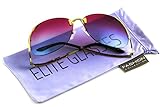 Elite RIMLESS OVERSIZED VINTAGE RETRO Butterfly Upside Down Oceanic Lens Sun Glasses