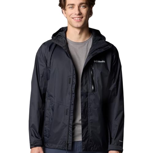 Chaqueta Columbia Pouring Adventure III para hombre, chubasquero impermeable plegable