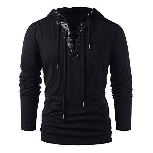 image for POQOQ Hoodie Men Waterproof 1/4 Zip Hooded Pullover Sled Runner Organi