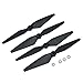 MJX Blomiky 4 Black Propeller and White Circle Soft Pad Bugs 2 B2C B2W F18 F200C Brushless GPS Quadcopter Drone B2W Blades Black and Pad