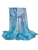 Zacoo Women's Long Soft Wrap Floral Shawl Chiffon Scarf