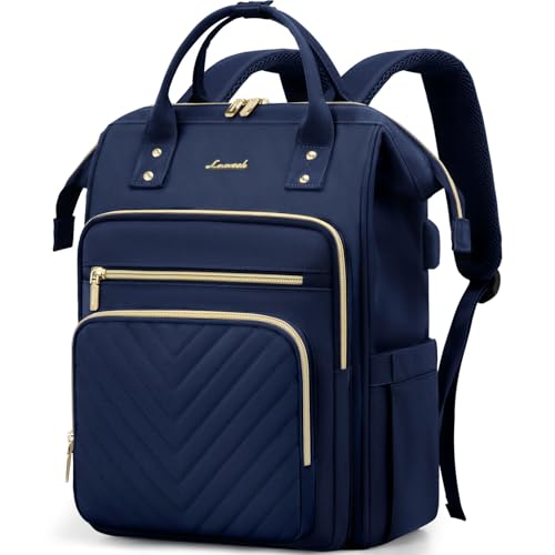 LOVEVOOK Rucksack Damen Groß, 17,3 Zoll Laptop Schulrucksack Mädchen Wasserdicht, Elegant Reiserucksack Tagesrucksäcke Arbeitstasche Lehrertasche, Backpack Wome