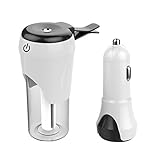 MFEEL Car Humidifier 50ML Essential Oil Diffuser, Cool Mist Aroma Diffuser with Usb Car Charger, Car Mini Aromatherapy Air Humidifier with Power-Off Protection Function (White)