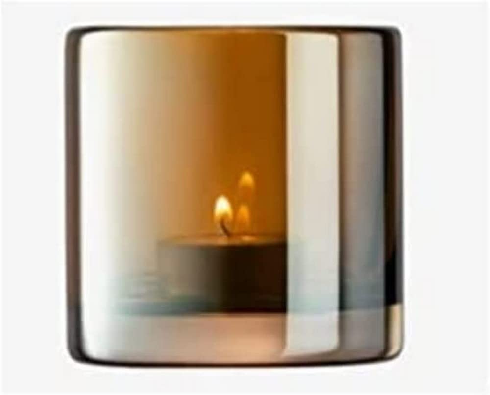 LSA International Epoque Tealight Holder H8.5cm Sapphire/Lustre| 1 Unit | Mouthblown & Handmade Glass | Hand Painted | EQ11