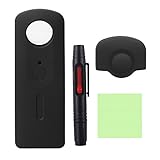 Theta S Cover Case with Cleaning Pen Kit, Silicone Cover for Ricoh Theta S 360 Camera ONLY by HOLACA (Black)