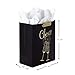 Hallmark All Occasion Gift Bags Assortment with Tissue Paper - Black and Gold (Pack of 3, 2 Large 13
