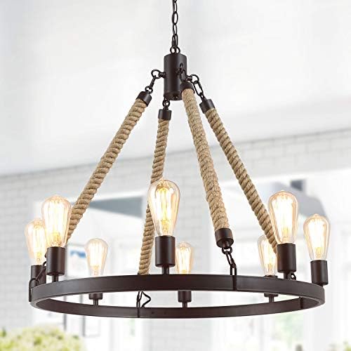Lnc Rustic Farmhouse Chandeliers For Dining Rooms Foyer Light Fixture A02994