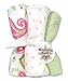 Trend Lab 100% Cotton Paisley Park Blooming Bouquet Burp Cloth set, 4 Pack Pink/Green/White