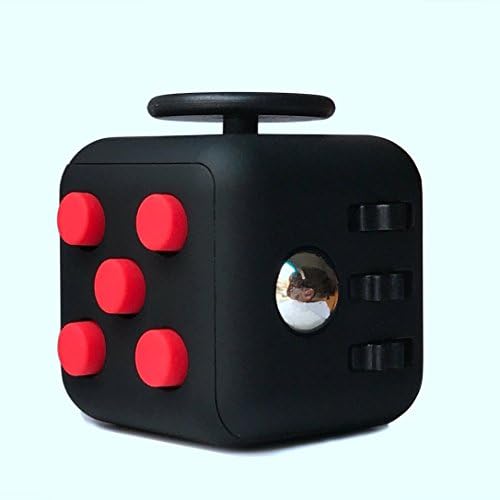 Generic VHEM Fidget1 Cube Relieves Stress &amp; Anxiety Attention Toy -- Black&amp;Red