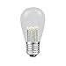 Novelty Lights 25 Pack LED S14 Outdoor Patio Edison Replacement Bulbs, Warm White, E26 Medium Base, 1 Watt