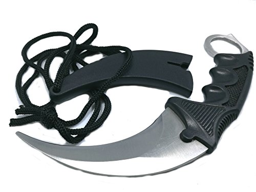 Oliasports Tactical Hawkbill Karambit Knife with Sheath and Cord
