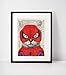 Spider Cat, Superhero Kids Bedroom Wall Decor, Vintage Wall Art Upcycled Dictionary Art Print Poster For Kids Room Decor 8x10 inches, Unframed