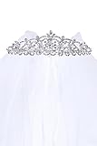 OLIVIA KOO Girls Cross First Communion Veil Tiara Crown
