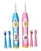 Haigerx Rechargeable Electric Toothbrush for Kids (Pink)