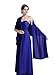 Sheer Soft Chiffon Bridal Women's Shawl For Special Occasions Ture Royal Blue