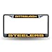 Rico Industries NFL Pittsburgh Steelers Black Black Laser Cut Chrome Frame 12