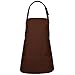 Fame Adult's 3 Pocket Bib Apron-Brown-O/S