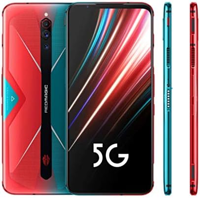 Nubia Red Magic 5G Mobile Phone 6.65" 8/12GB RAM 128/256GB ROM Snapdragon 865 Android 10 NFC Gaming Phone (Red Blue, 12+256G)