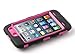 ULAK Zebra Design Combo Rose Pink Hard PC and Soft Silicon Case Cover Skin Gel for Apple iPod Touch Generation 4 with Screen Protector and Stylus