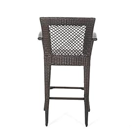 Christopher Knight Home Megan Outdoor 46" Wicker Barstool (Set of 2), Multi Brown Finish 4133ZlQtA8L
