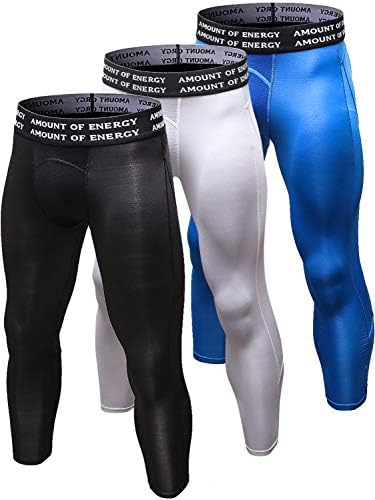 Men’s 3/4 Compression Pants Dry Powerflex Sports Baselayer Pants Running Workout Tights Leggings