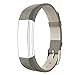SWEES Genuine Leather Bands Compatible with Alta & Alta HR, Genuine Leather Band with Buckle Replacement Wristband Small & Large Women Men, Silver, Gold, Black, Brown, Pink, Grey