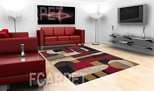 Handmade Tufted Carpet with Super Soft & Pure Woolen Carpet for Your BEDROOMS & Living Room with 6MM Pile Height & Competitive Price 6.0 X 9.0 FEET (180x270 cm) RED Multi