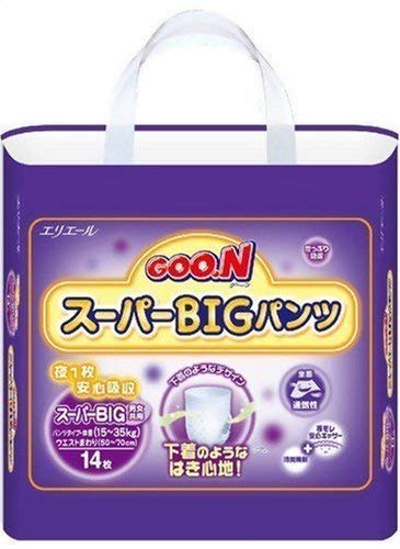 《セット販売》 大王製紙 エリエール グーン スーパーBIG パンツタイプ 男女共用 (14枚)×6個セット 15-35kg 【医療費控除対象品】商品画像