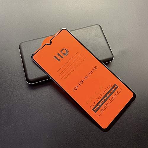 CAIFENG Tempered Glass Film Screen Protector Scratchproof 11D HD Full Glue Full Curved Screen Tempered Glass Film for Vivo V11i / Y97(Black) Anti-Scratch (Color : Black)