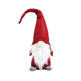Handmade Christmas Gnome Ornaments For Men, Women & Kids | Well Crafted Luxury Figurines Set For Home Décor, New Year’s Eve Parties, Personalized Gifts, Table Centerpieces, Garden & More- Red
