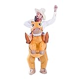 Spooktacular Creations Inflatable Cowboy Riding a Horse Air Blow-up Deluxe Halloween Costume - Adult Size