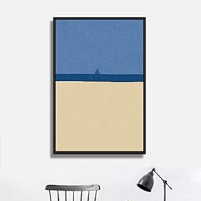 Framed Canvas Wall Art for Living Room, Bedroom Minimalistic Landscape XXIX Canvas Prints for Home Decoration Ready to Hang - 16x24 inches