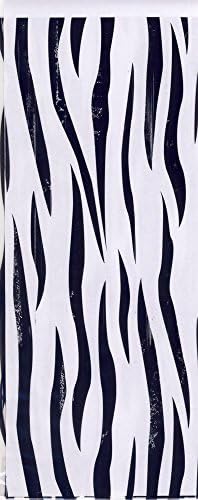 Zebra Stripe Cello Bags 4" x 2" x 9" - Pack of 25