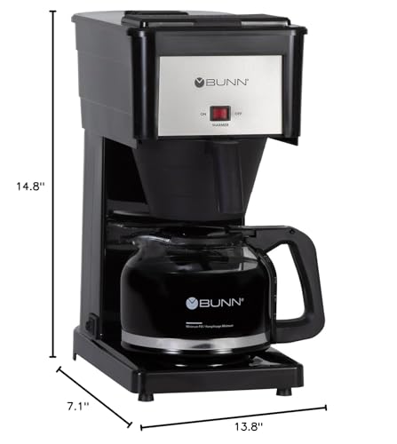 BUNN GRBD Velocity Brew High Altitude Original - Cerveza casera de 10 tazas, color negro