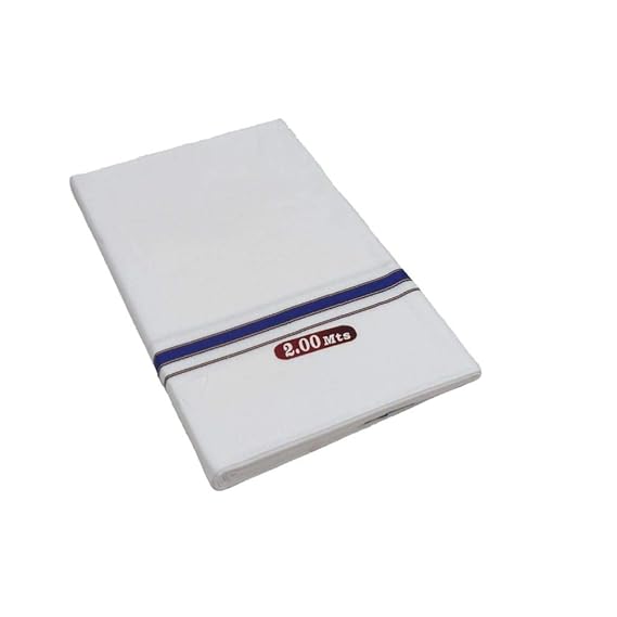 Cotton Cool Men's 100% Pure Cotton Dhoti White Colour 2.00 Mts Single Dhoti's