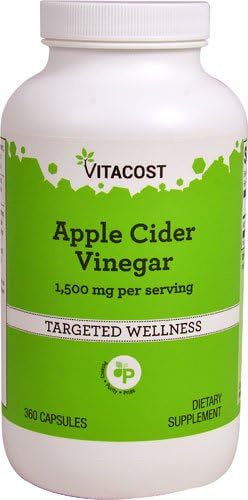 Vitacost Apple Cider Vinegar -- 1,500 mg per serving - 360 Capsules - 2PC
