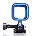 Nechkitter Aluminum Frame Mount for GoPro Hero 5 Session 4 Session Hero Session, CNC Aluminum Alloy Solid Protective Case with Wrench -Blue