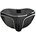 YiZYiF Men's Smooth Thin Bikini Brief Mesh Bulge Pouch Pants Underwear Black Medium