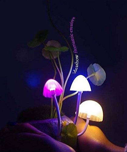 Weihengromantic Magic Creative Mushroom LED Ceramic Light Sensor Lamp for Avatar (Gray Stone)